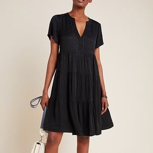 Anthropologie Maeve Sacha Jacquard Tiered Mini Dress
